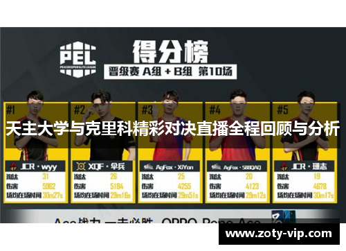 天主大学与克里科精彩对决直播全程回顾与分析